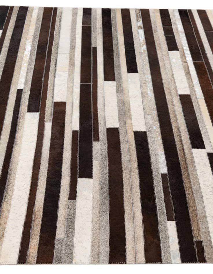 Detail image of 5' 1 x 8' Cowhide Leather Rug