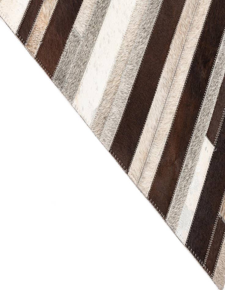 Detail image of 5' 1 x 8' Cowhide Leather Rug