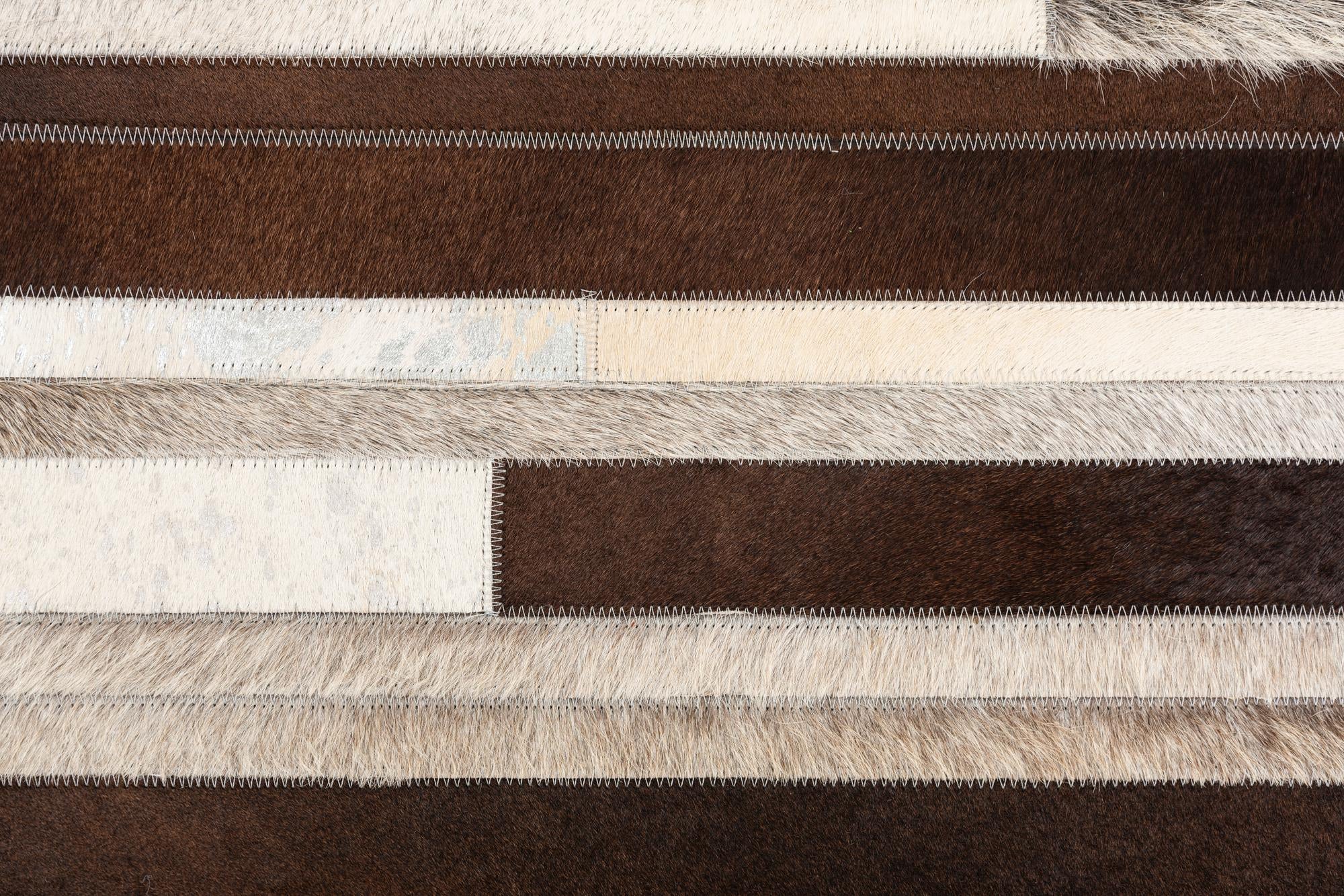 5' 1 x 8' Cowhide Leather Rug