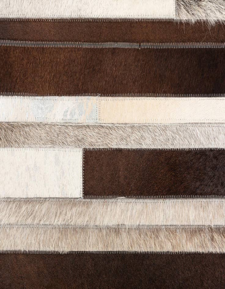 Detail image of 5' 1 x 8' Cowhide Leather Rug