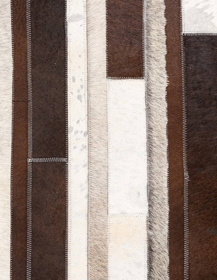 Detail image of 5' 1 x 8' Cowhide Leather Rug
