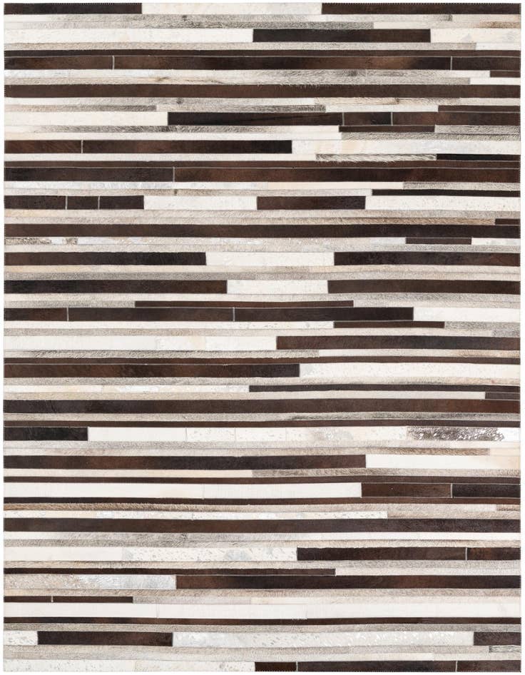 Detail image of 5' 1 x 8' Cowhide Leather Rug