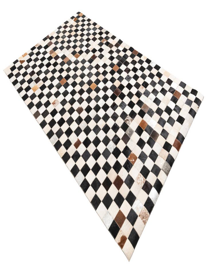 Detail image of 5' x 7' 10 Cowhide Leather Rug