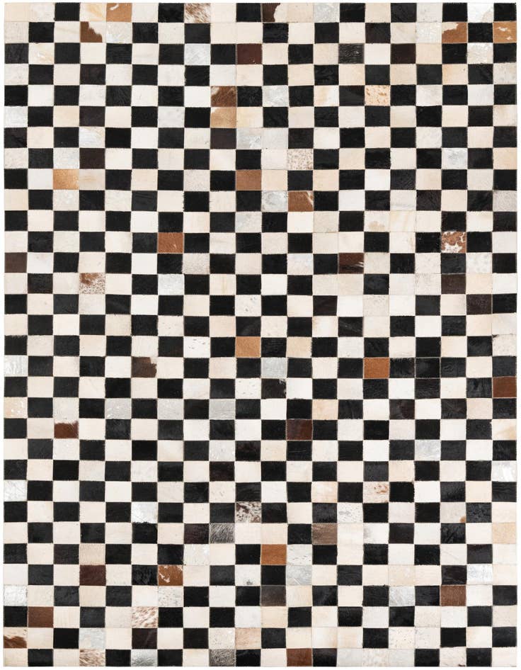Detail image of 5' x 7' 10 Cowhide Leather Rug