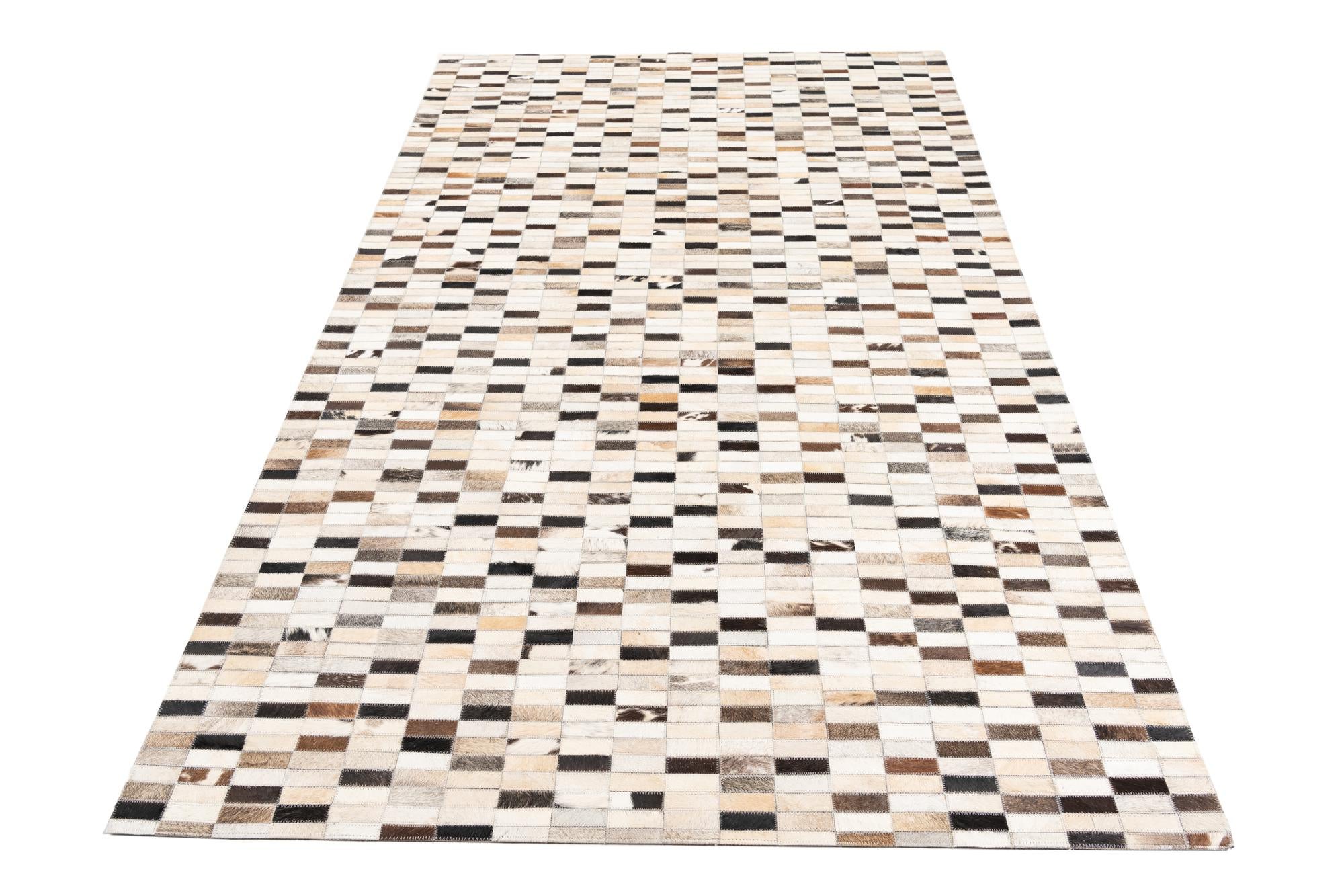 5' x 8' Cowhide Leather Rug
