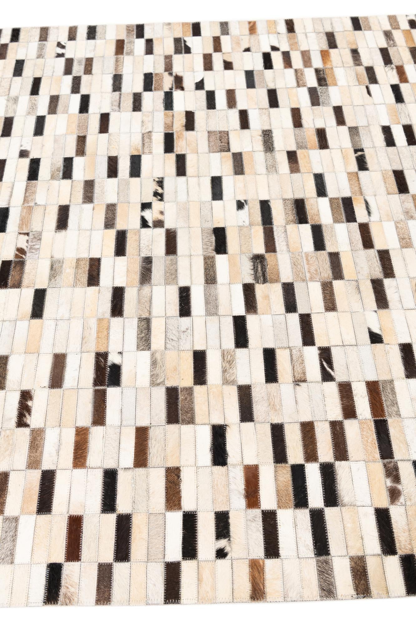 5' x 8' Cowhide Leather Rug