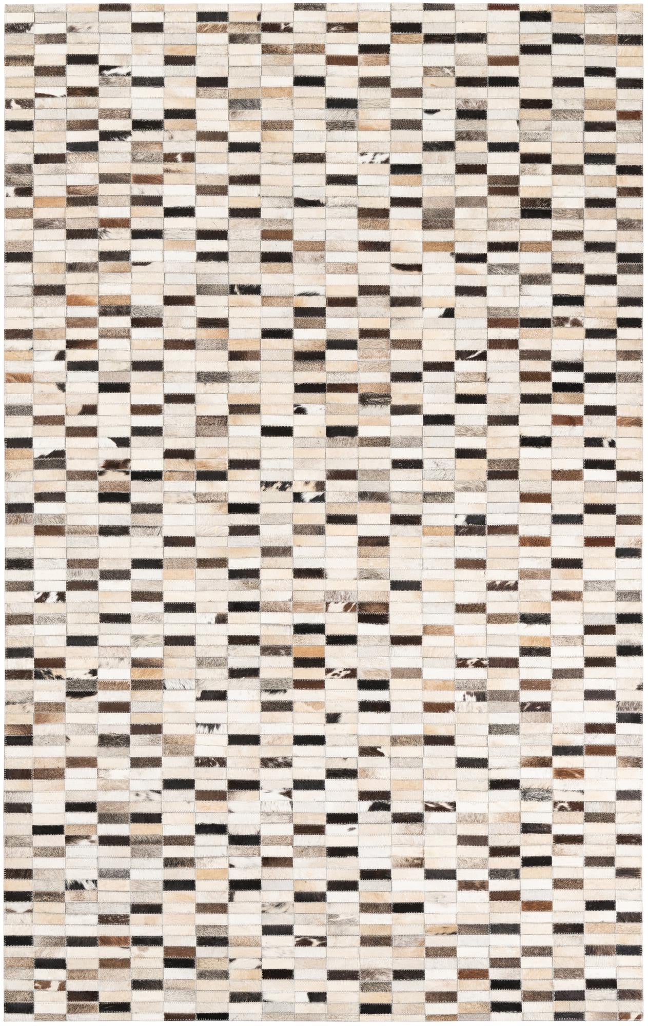 5' x 8' Cowhide Leather Rug