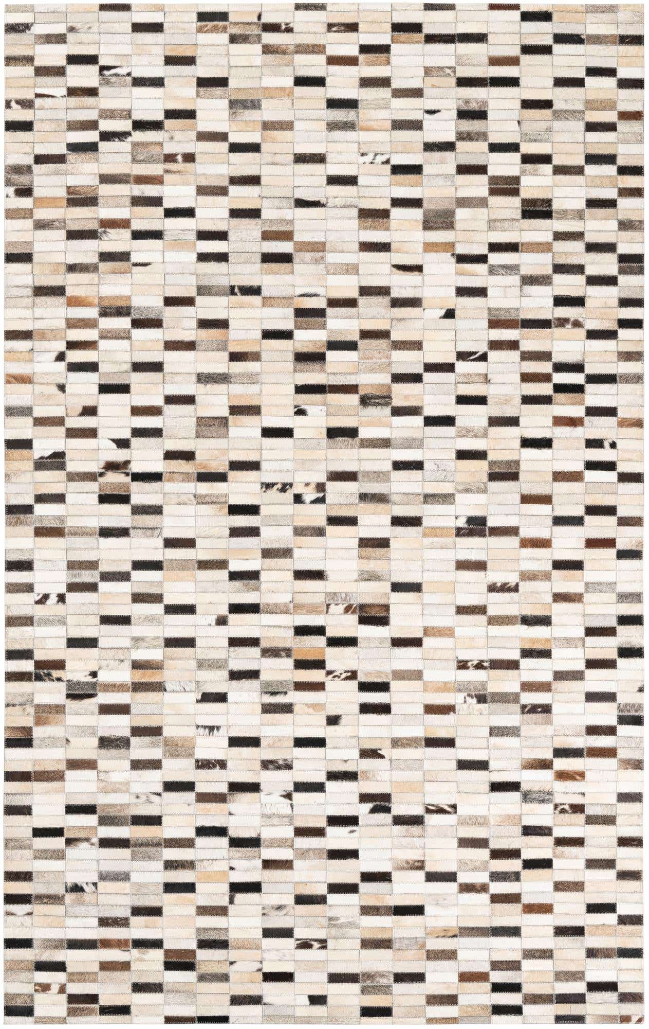 5' x 8' Cowhide Leather Rug