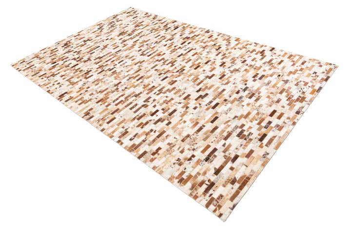 5' 1 x 8' Cowhide Leather Rug