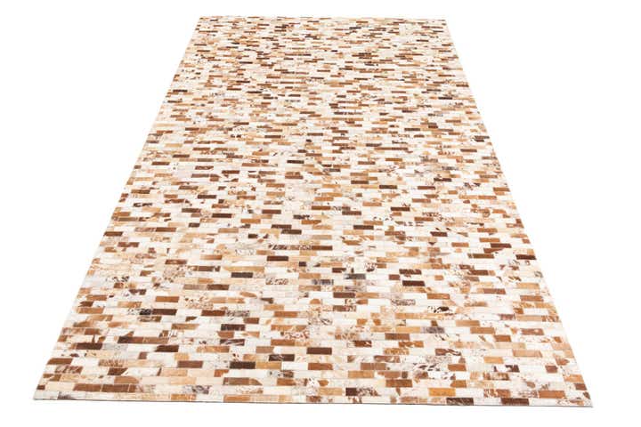 5' 1 x 8' Cowhide Leather Rug
