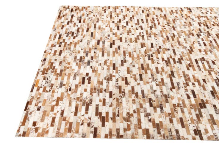 Detail image of 5' 1 x 8' Cowhide Leather Rug