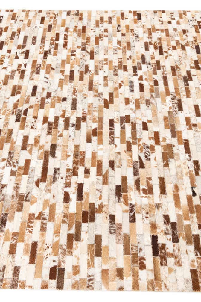 5' 1 x 8' Cowhide Leather Rug