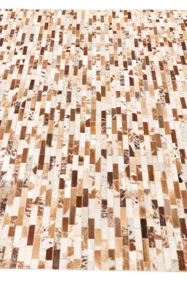 Detail image of 5' 1 x 8' Cowhide Leather Rug
