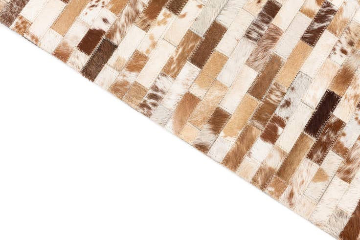 Detail image of 5' 1 x 8' Cowhide Leather Rug