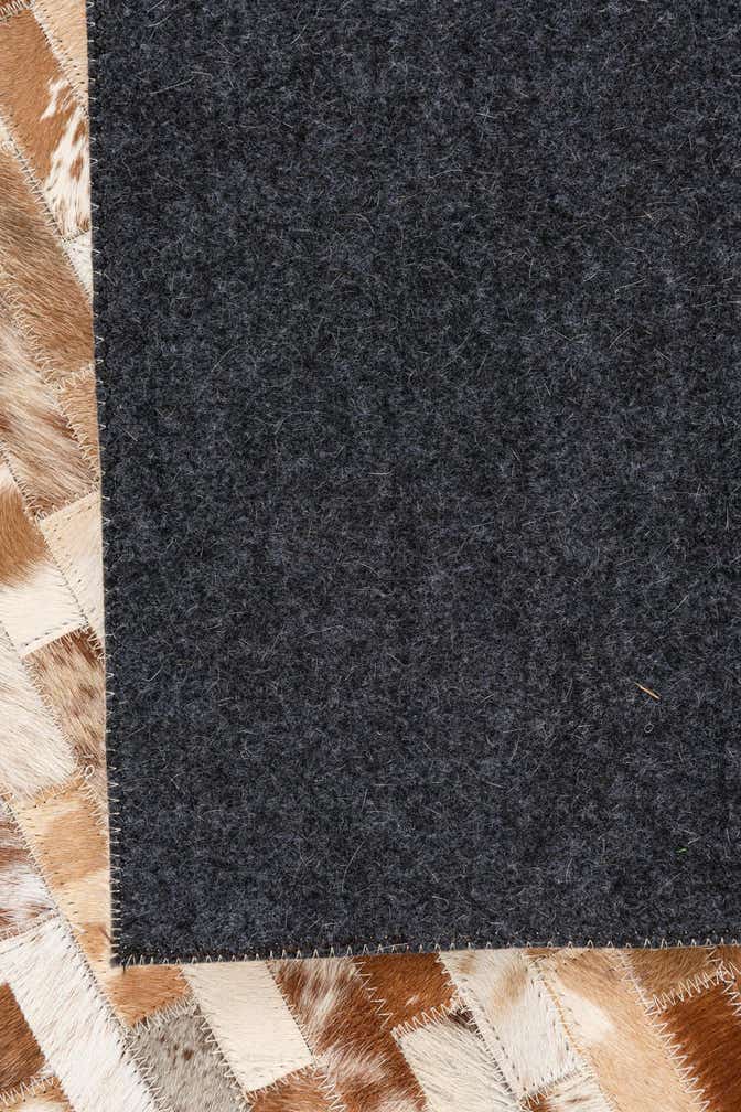 5' 1 x 8' Cowhide Leather Rug