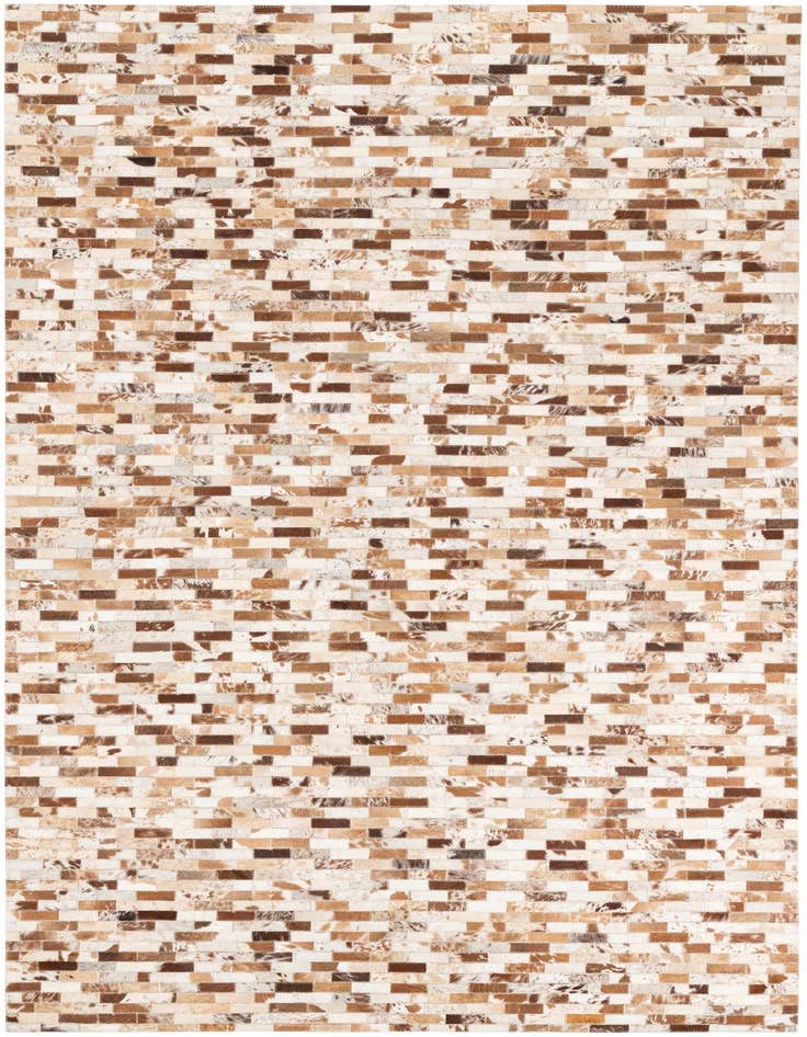 Detail image of 5' 1 x 8' Cowhide Leather Rug