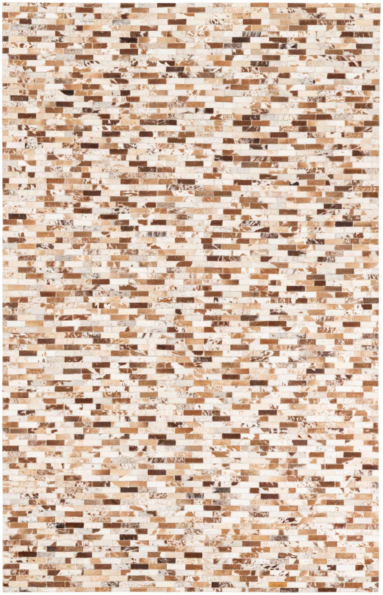 5' 1 x 8' Cowhide Leather Rug