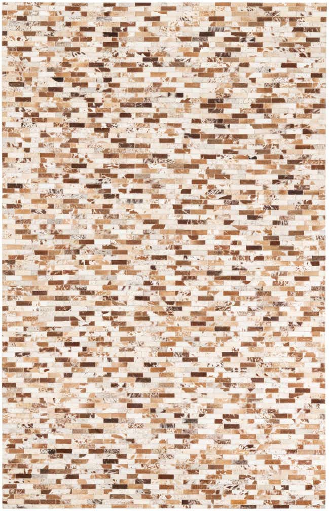 5' 1 x 8' Cowhide Leather Rug