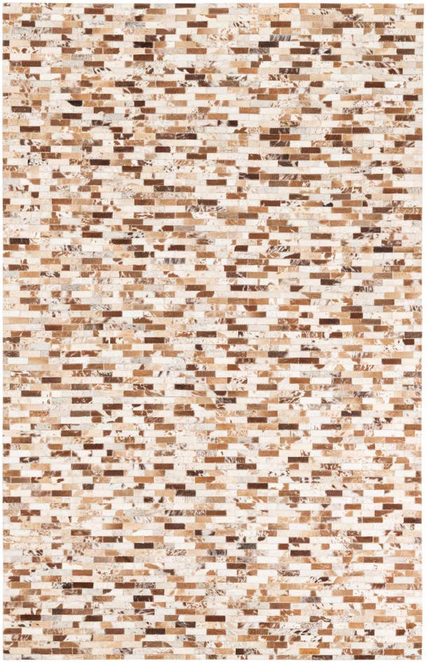 Detail image of 5' 1 x 8' Cowhide Leather Rug