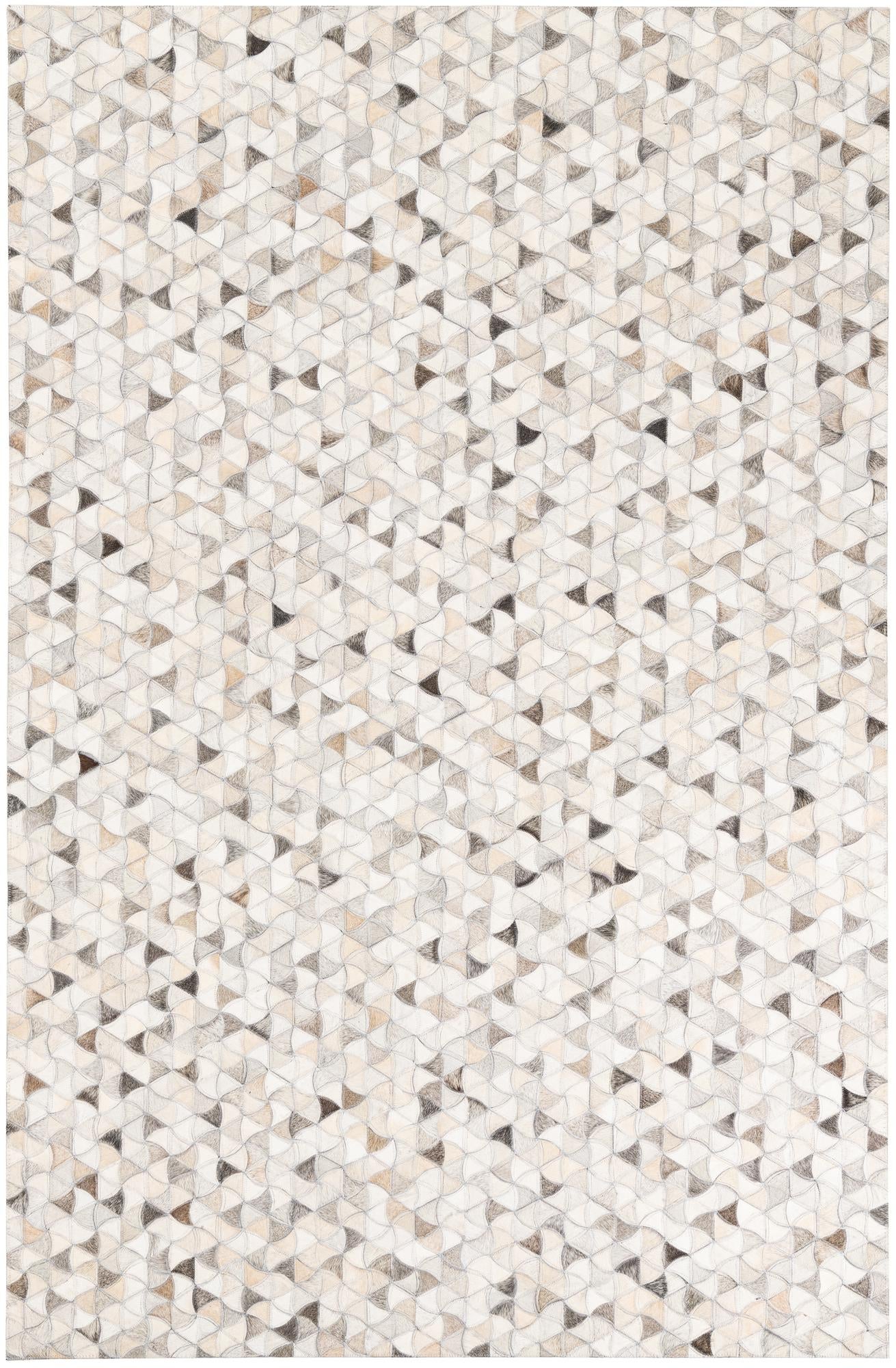 5' x 7' 8 Cowhide Leather Rug