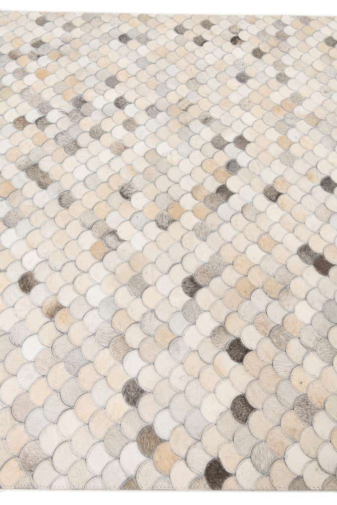 5' x 8' 2 Cowhide Leather Rug