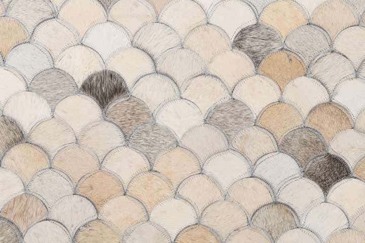 5' x 8' 2 Cowhide Leather Rug