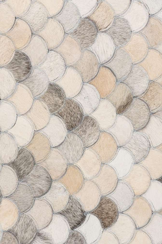 5' x 8' 2 Cowhide Leather Rug