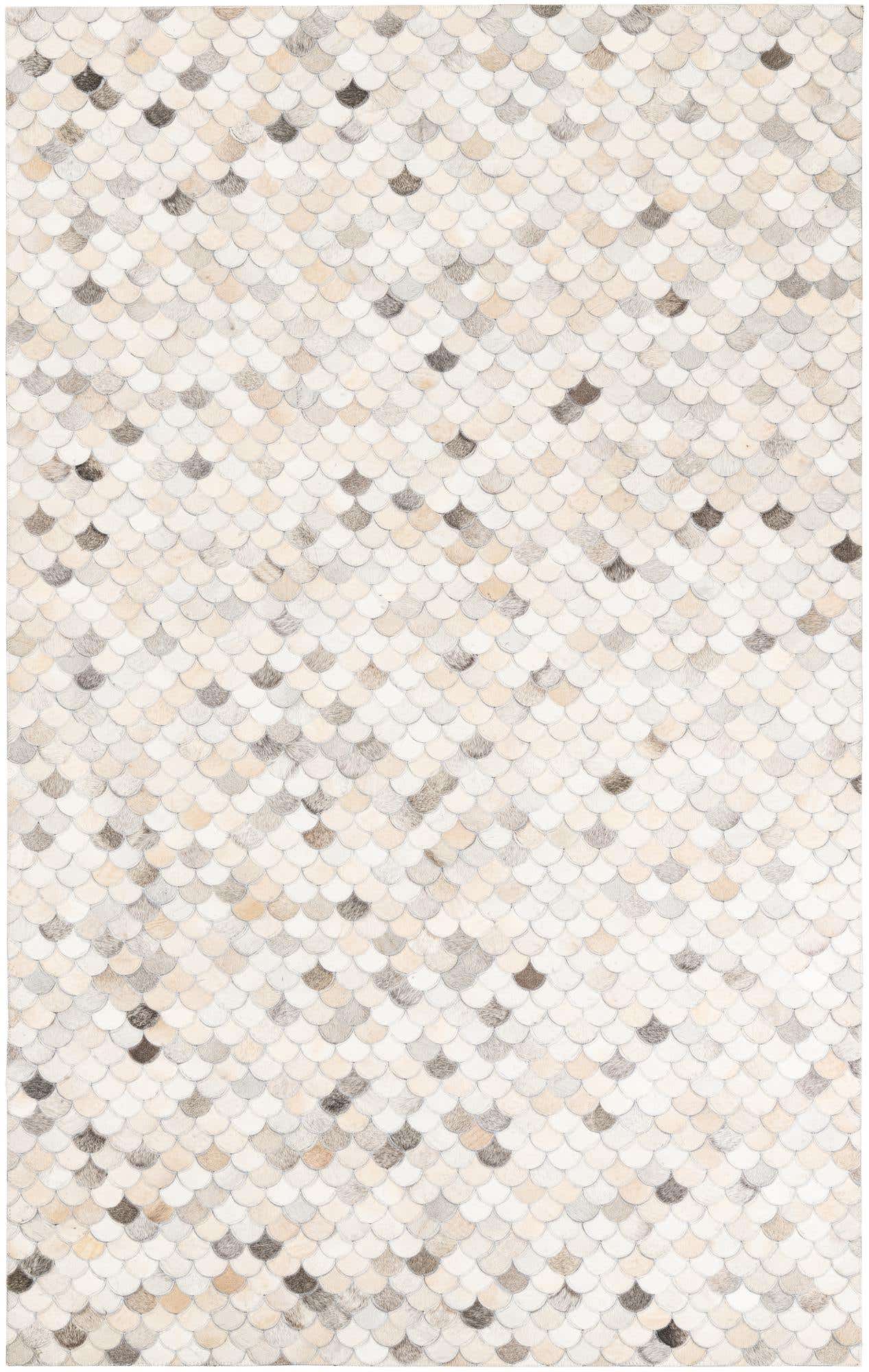 5' x 8' 2 Cowhide Leather Rug