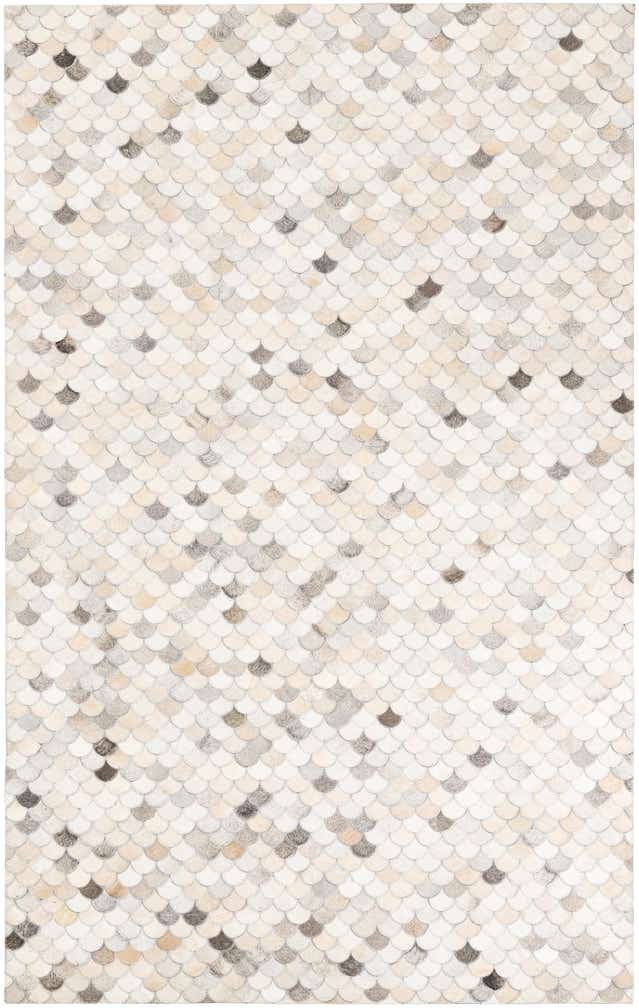 5' x 8' 2 Cowhide Leather Rug