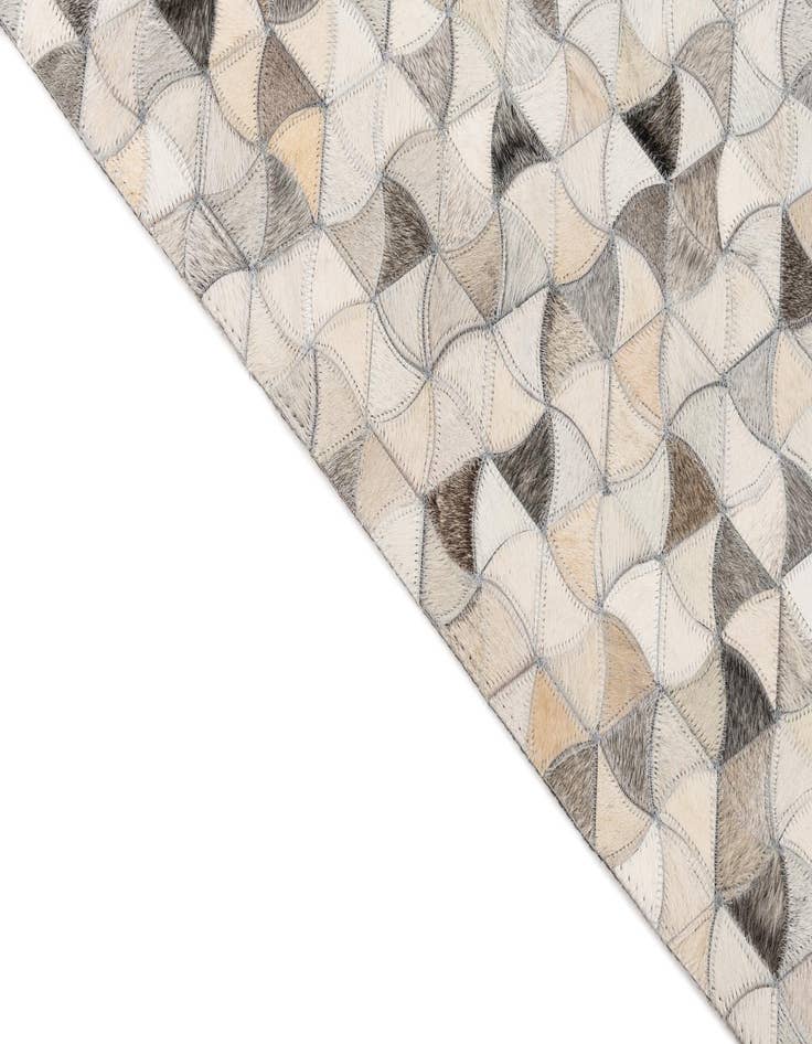 Detail image of 5' 1 x 8' Cowhide Leather Rug