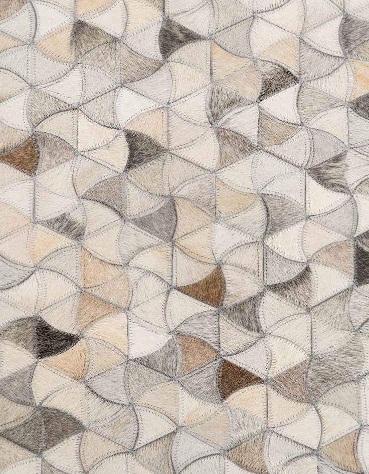 Detail image of 5' 1 x 8' Cowhide Leather Rug