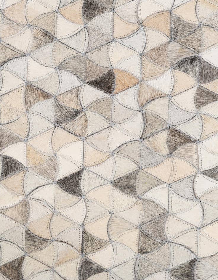 Detail image of 5' 1 x 8' Cowhide Leather Rug