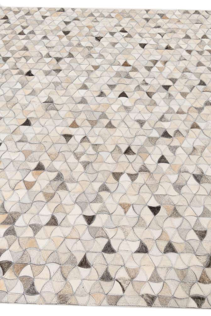 5' 2 x 8' Cowhide Leather Rug