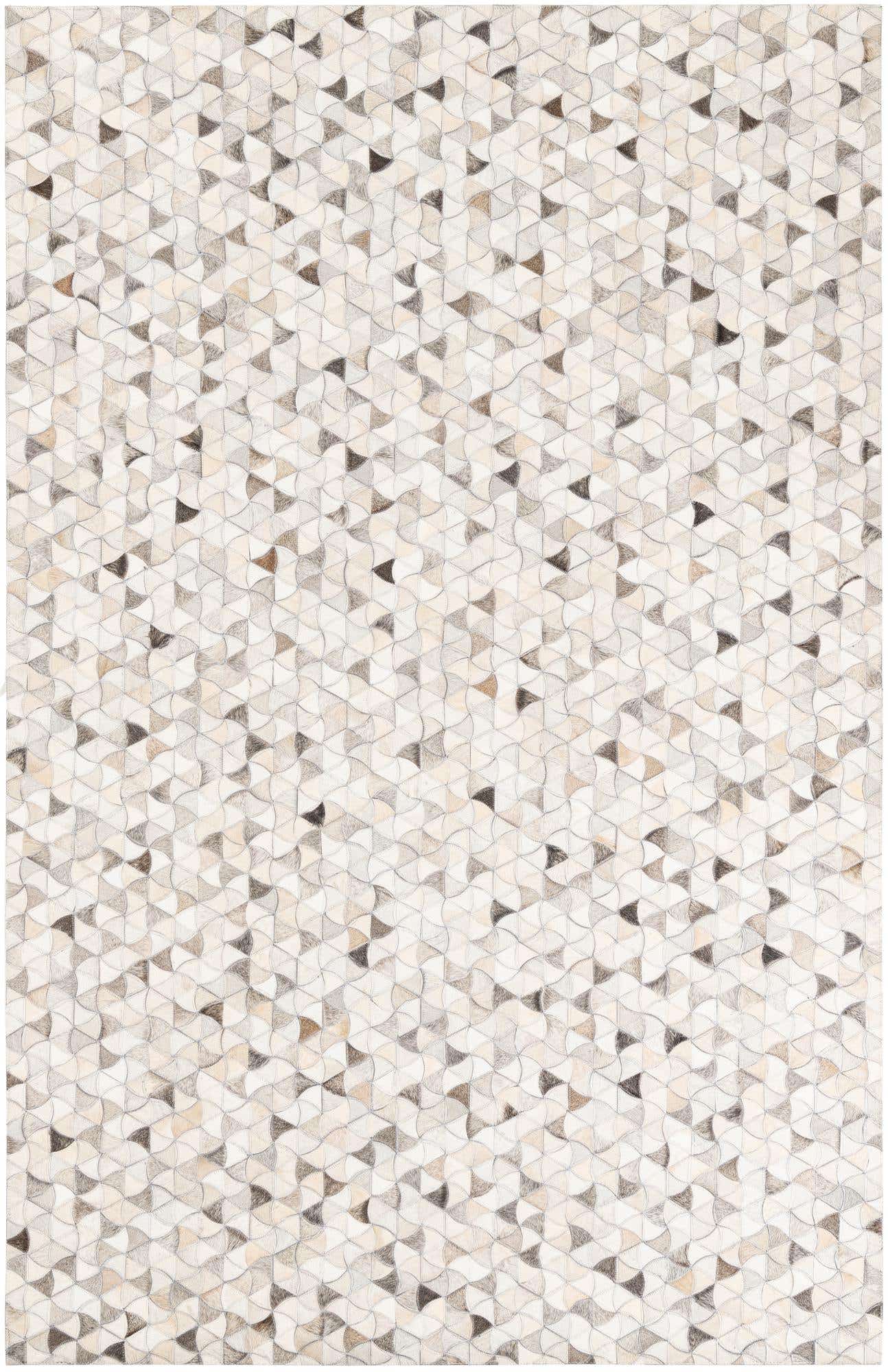 5' 2 x 8' Cowhide Leather Rug