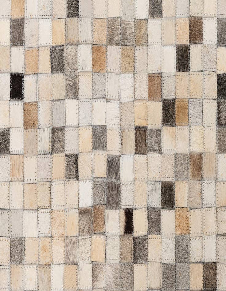 Detail image of 5' 2 x 8' Cowhide Leather Rug