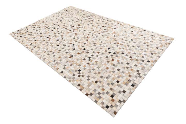5' 1 x 8' Cowhide Leather Rug