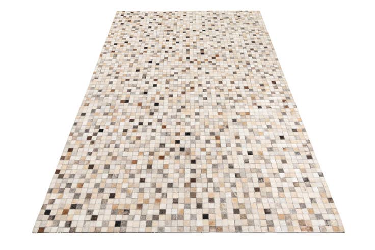 Detail image of 5' 1 x 8' Cowhide Leather Rug