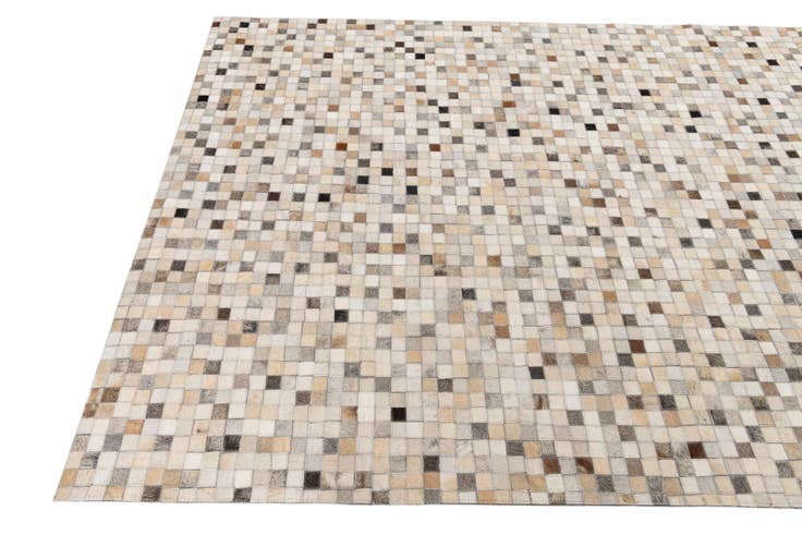 Detail image of 5' 1 x 8' Cowhide Leather Rug