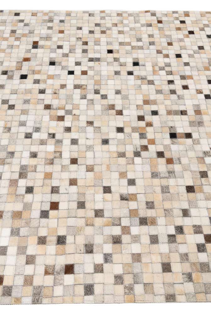 5' 1 x 8' Cowhide Leather Rug