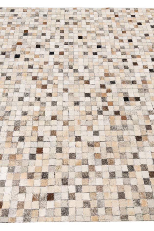 Detail image of 5' 1 x 8' Cowhide Leather Rug