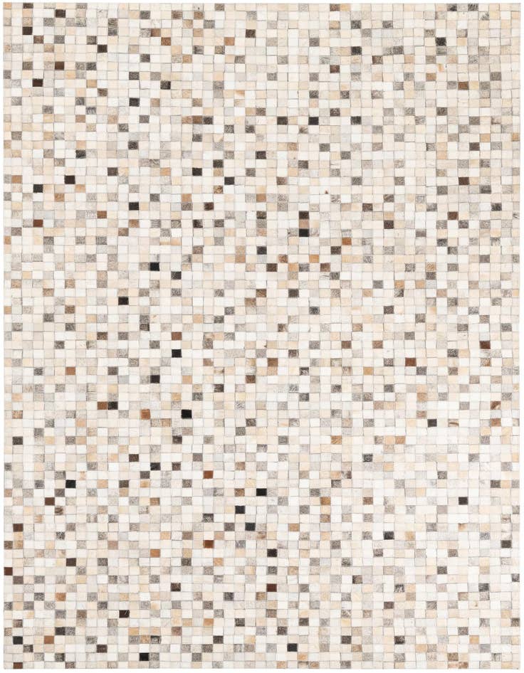 Detail image of 5' 1 x 8' Cowhide Leather Rug