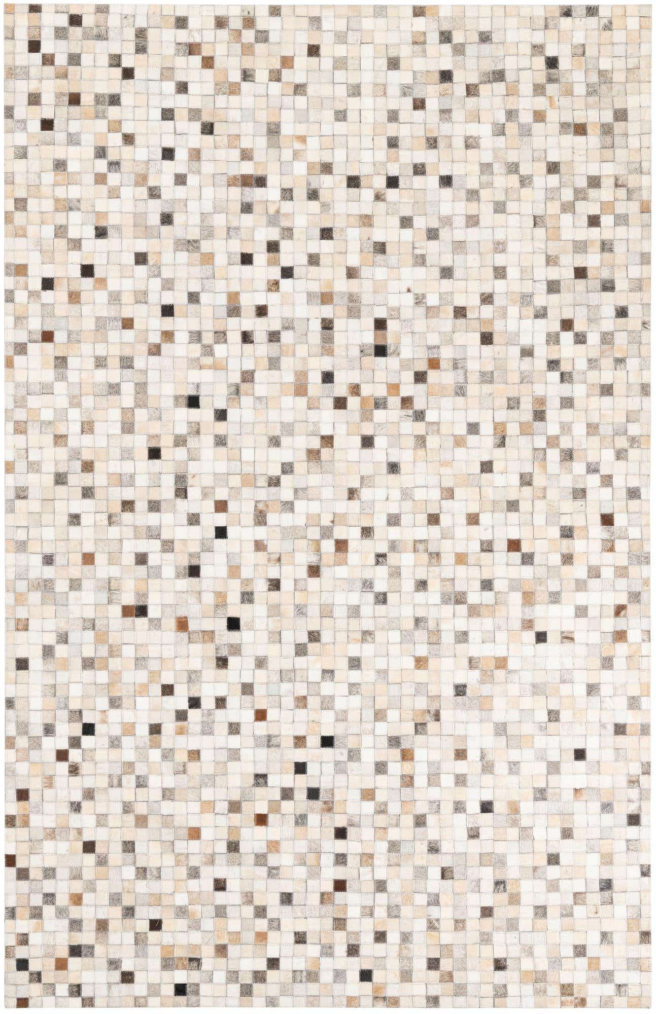 5' 1 x 8' Cowhide Leather Rug