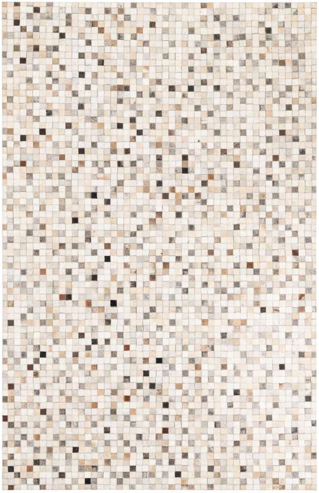 5' 1 x 8' Cowhide Leather Rug