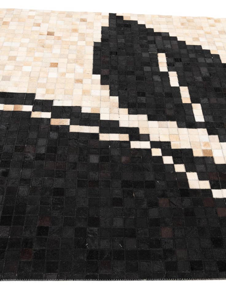 Detail image of 5' 1 x 8' Cowhide Leather Rug