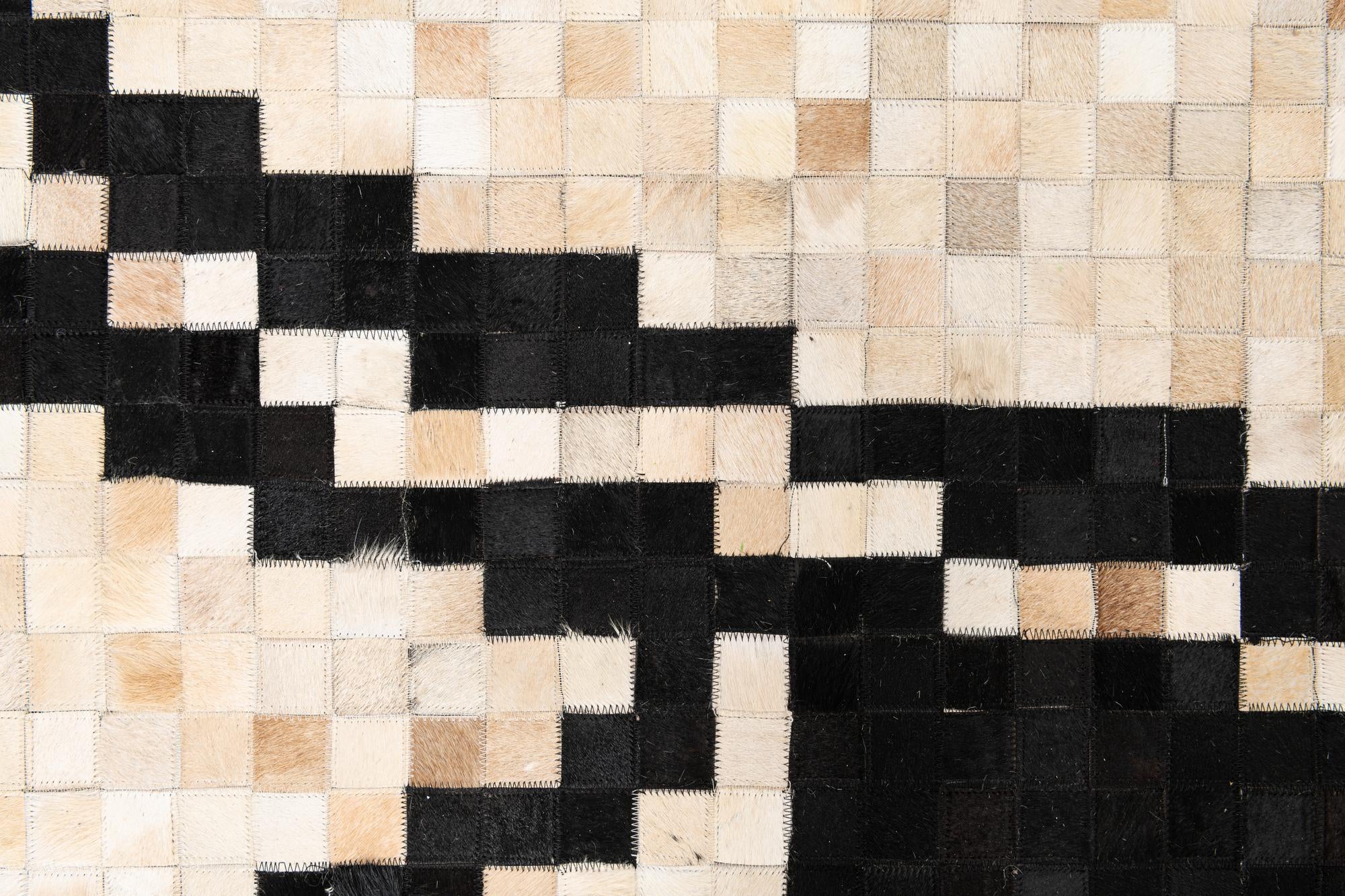 5' 1 x 8' Cowhide Leather Rug