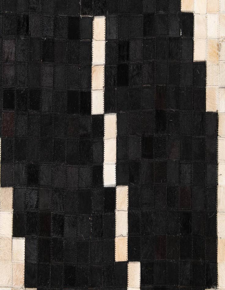 Detail image of 5' 1 x 8' Cowhide Leather Rug