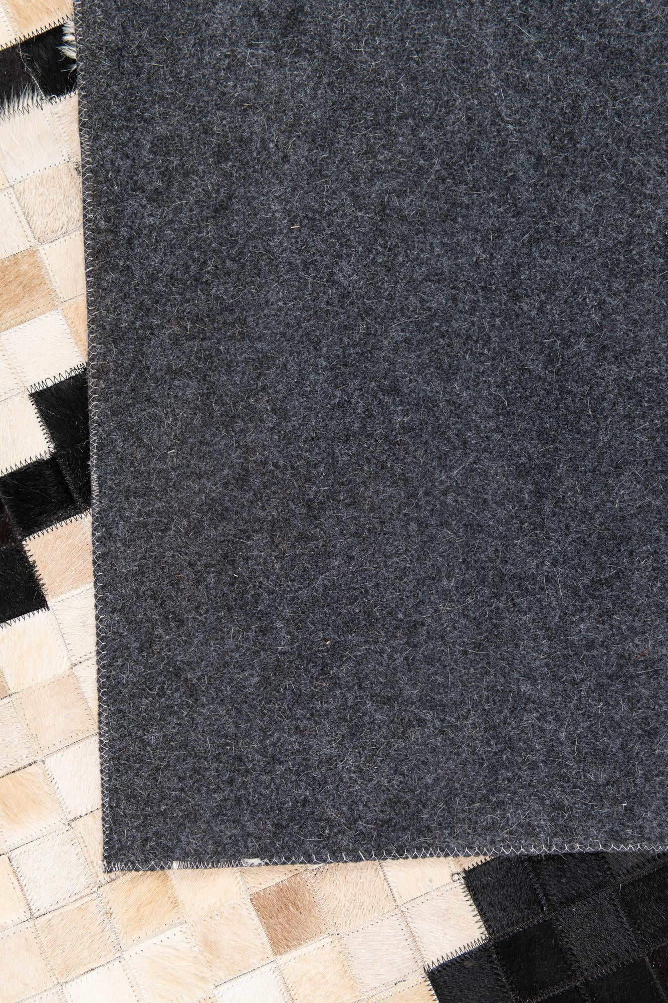 5' 1 x 8' Cowhide Leather Rug
