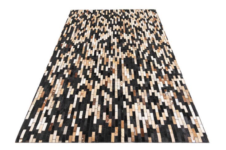 Detail image of 5' x 7' 9 Cowhide Leather Rug