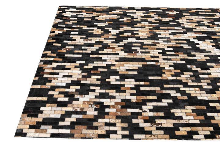 5' x 7' 9 Cowhide Leather Rug