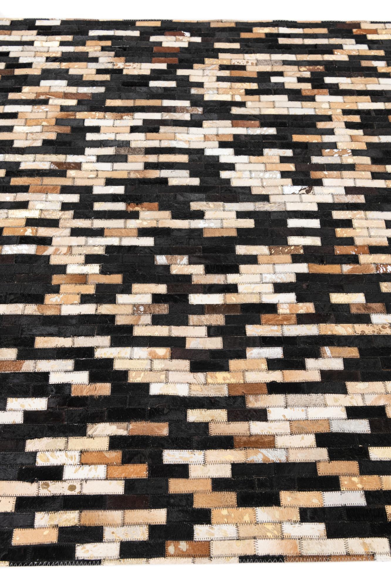 5' x 7' 9 Cowhide Leather Rug